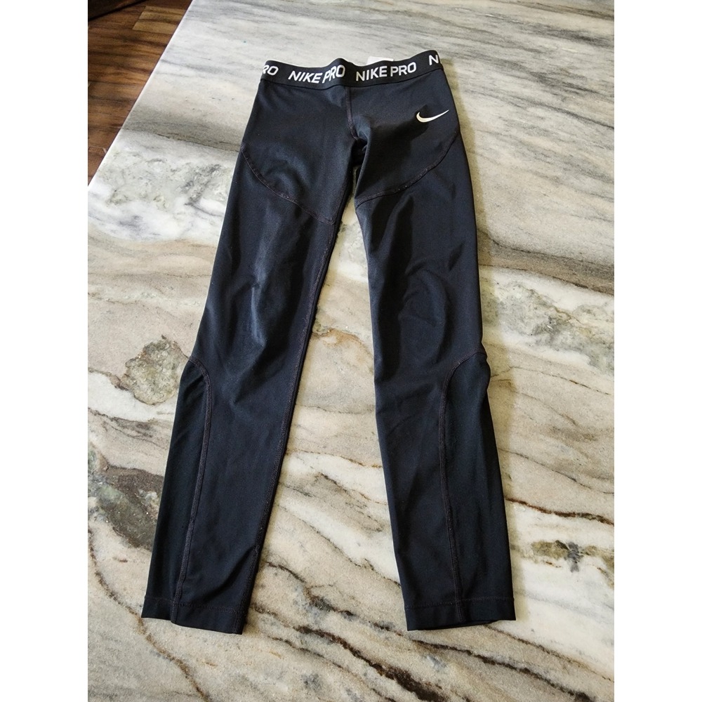 Nike Pro Womens Black Training Tights Compression Leggings Size Medium‎